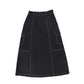 VALENTINA BLACK CARGO STITCH DETAIL MAXI SKIRT