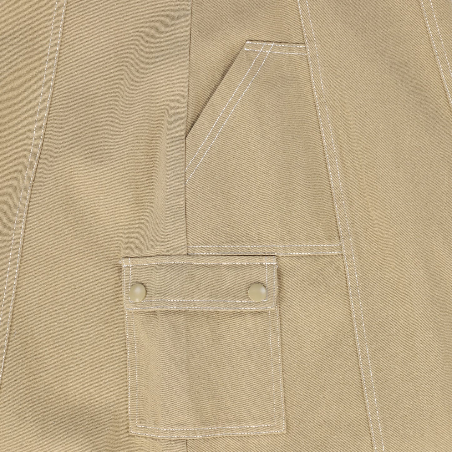 VALENTINA TAN CARGO STITCH DETAIL MAXI SKIRT