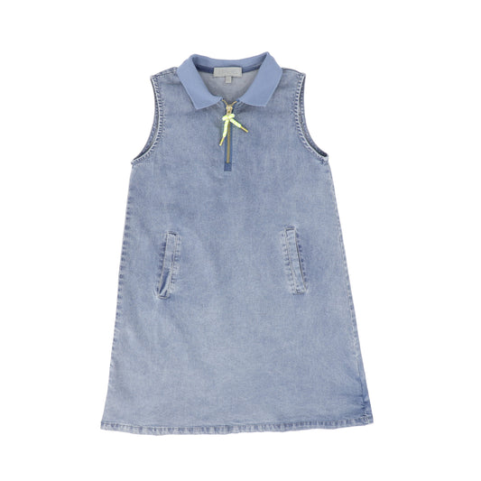 BACE COLLECTION LIGHT BLUE DENIM ROPE COLLAR JUMPER