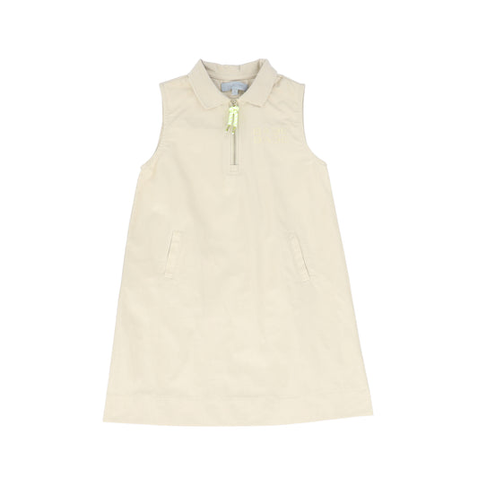 BACE COLLECTION TAN ROPE ZIPPER COLLARED JUMPER