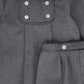 LE BOURDON GREY WOOL BUTTON DETAIL SET