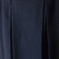 TUSTELLO NAVY WOOL DOUBLE PLEAT SKIRT