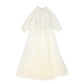 FRANCESCA GUILIANO CREAM TULLE WAISTED GOWN