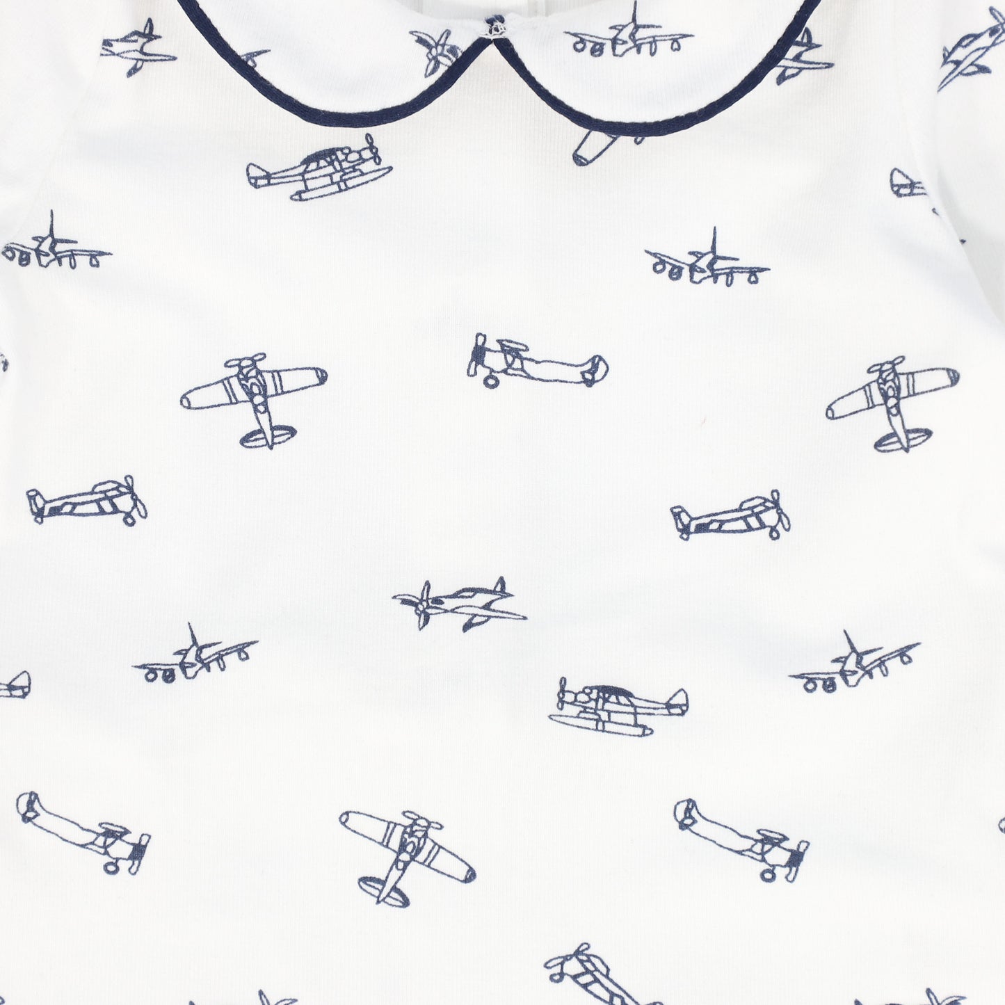 BEBE JOLEE NAVY PIPED PRINTED FOOTIE