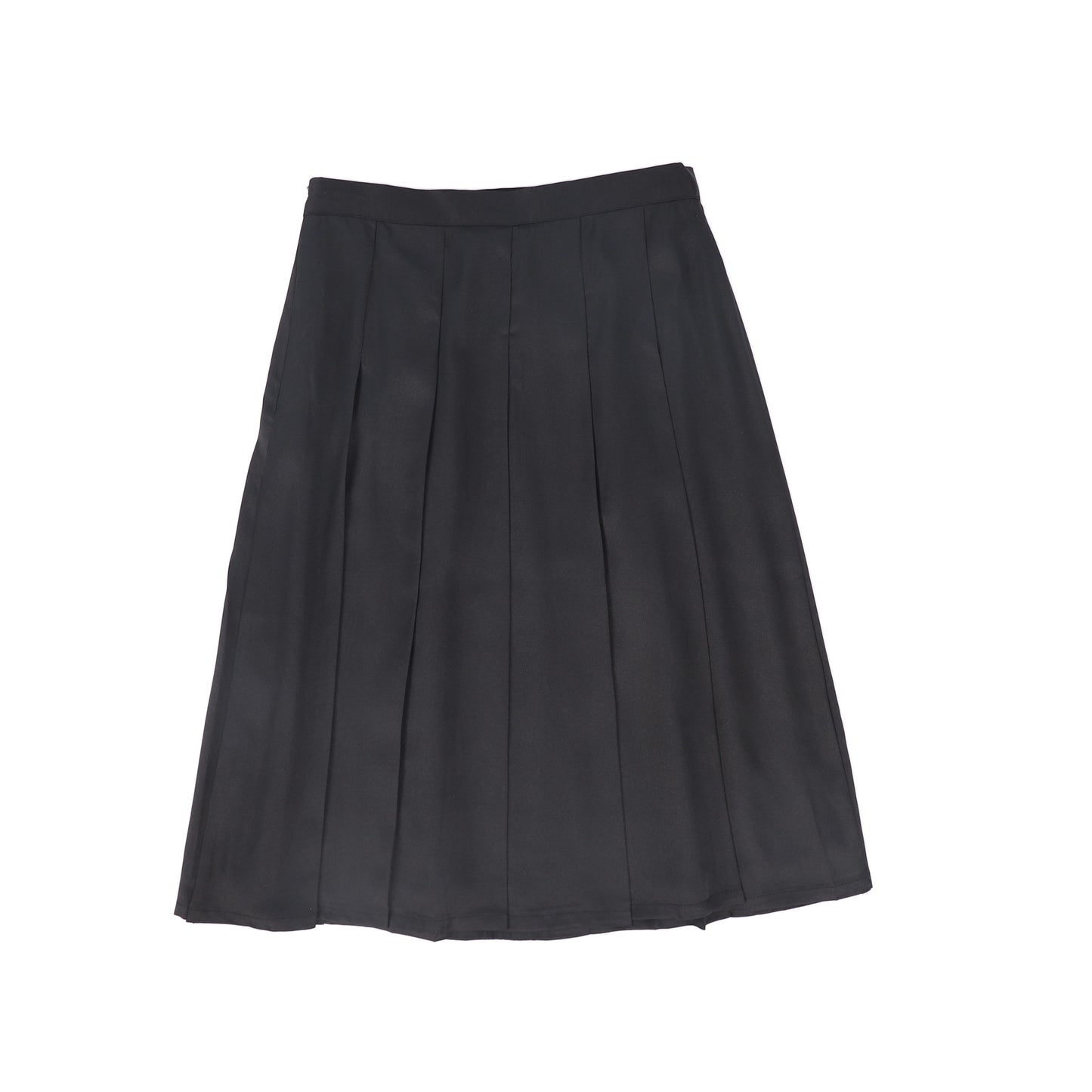 VALENTINA BLACK SILK PLEATED WRAP SKIRT