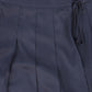 VALENTINA NAVY SILK PLEATED WRAP SKIRT