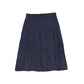 VALENTINA NAVY SILK PLEATED WRAP SKIRT