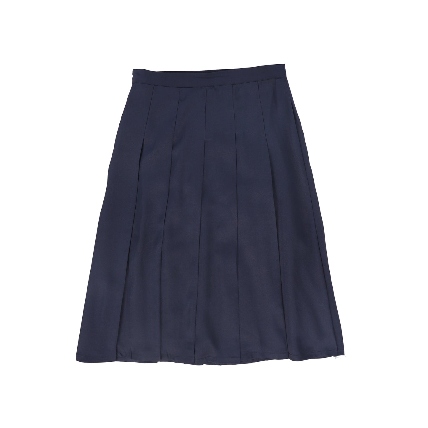 VALENTINA NAVY SILK PLEATED WRAP SKIRT