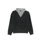 HARPER JAMES HUNTER GREEN PINSTRIPE COLLAR OVERLAY SWEATER