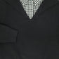 HARPER JAMES HUNTER GREEN PINSTRIPE COLLAR OVERLAY SWEATER