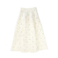VALENTINA IVORY JEWEL WOOL MIDI SKIRT