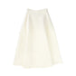 VALENTINA IVORY JEWEL WOOL MIDI SKIRT