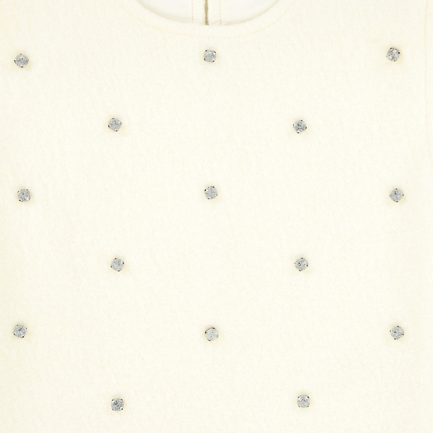 VALENTINA IVORY JEWEL WOOL VEST