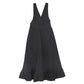 VALENTINA BLACK QUILTED TAFFETA V-NECK JUMPER