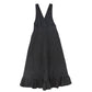 VALENTINA BLACK QUILTED TAFFETA V-NECK JUMPER