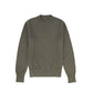 VALENTINA GREEN MARLED CREW NECK SWEATER
