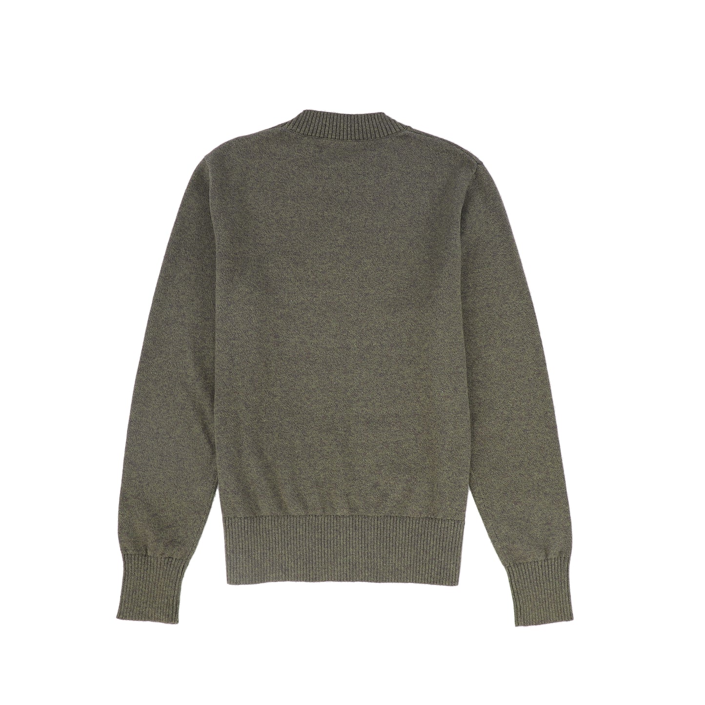 VALENTINA GREEN MARLED CREW NECK SWEATER