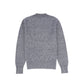 VALENTINA NAVY MARLED CREW NECK SWEATER