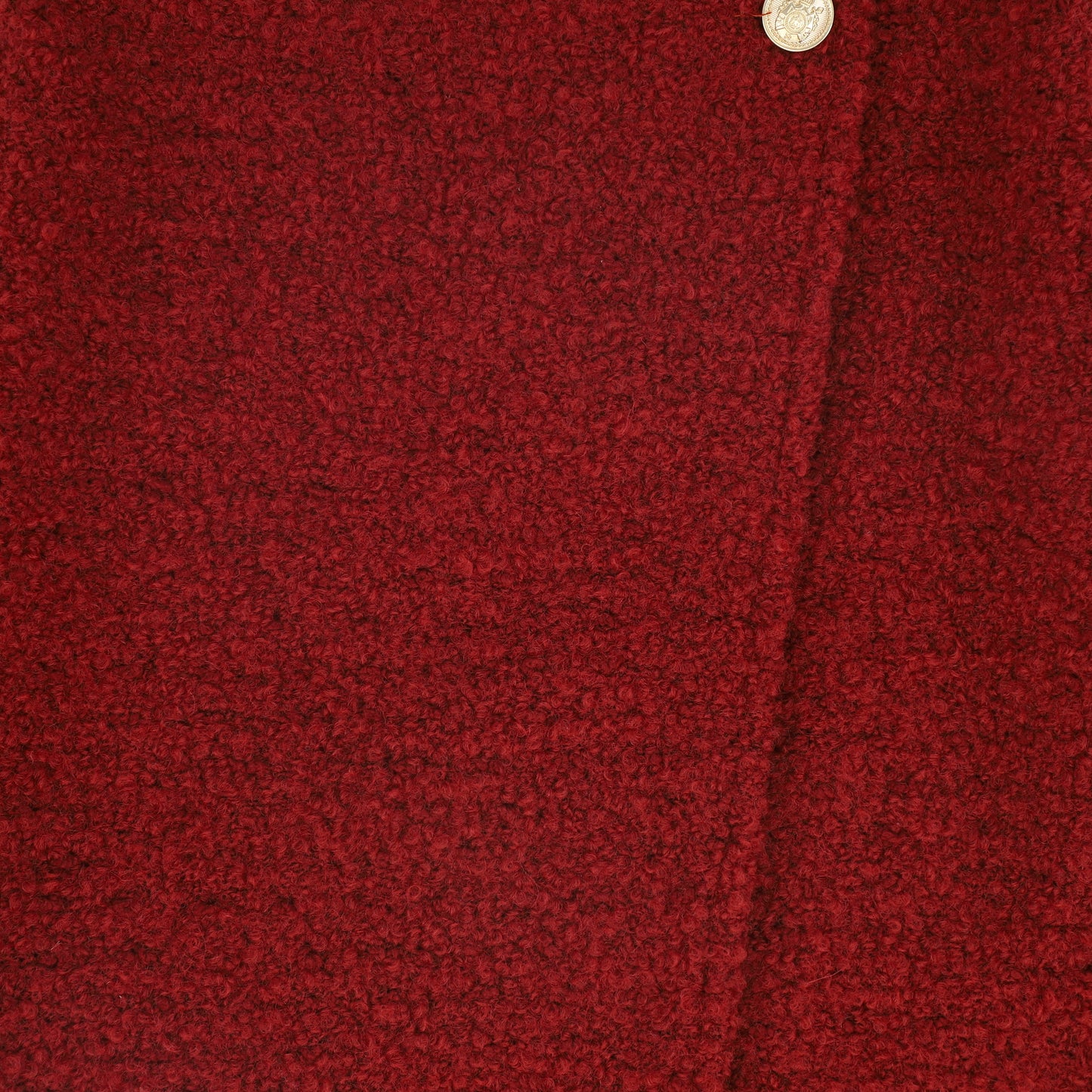 LILOU RUST WOOL WRAP BUTTON SKIRT