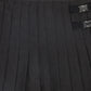 VALENTINA BLACK DENIM PLEATED BUCKLE MIDI SKIRT
