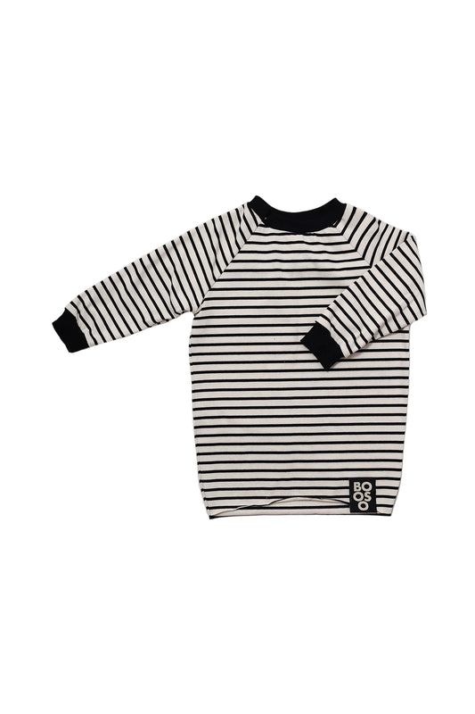 BOOSO BLACK/ECRU STRIPED DRESS