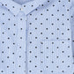 VIBE BLUE PINSTRIPE HEART PRINT BLOUSE