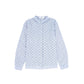 VIBE BLUE PINSTRIPE HEART PRINT BLOUSE