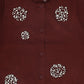TUSTELLO BURGUNDY SCATTERED RHINESTONE CARDIGAN