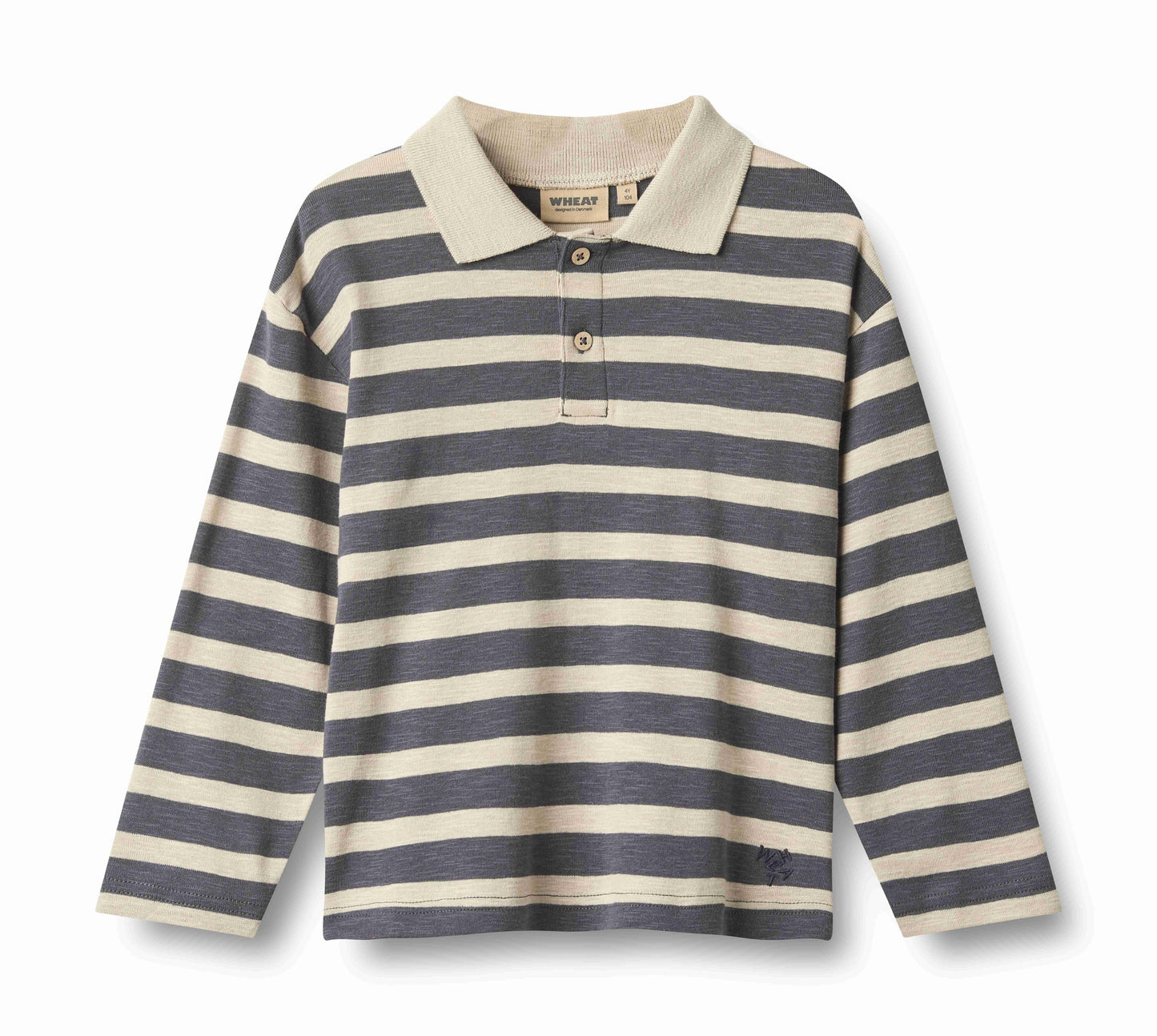 WHEAT GREY STRIPE POLO
