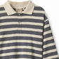 WHEAT GREY STRIPE POLO