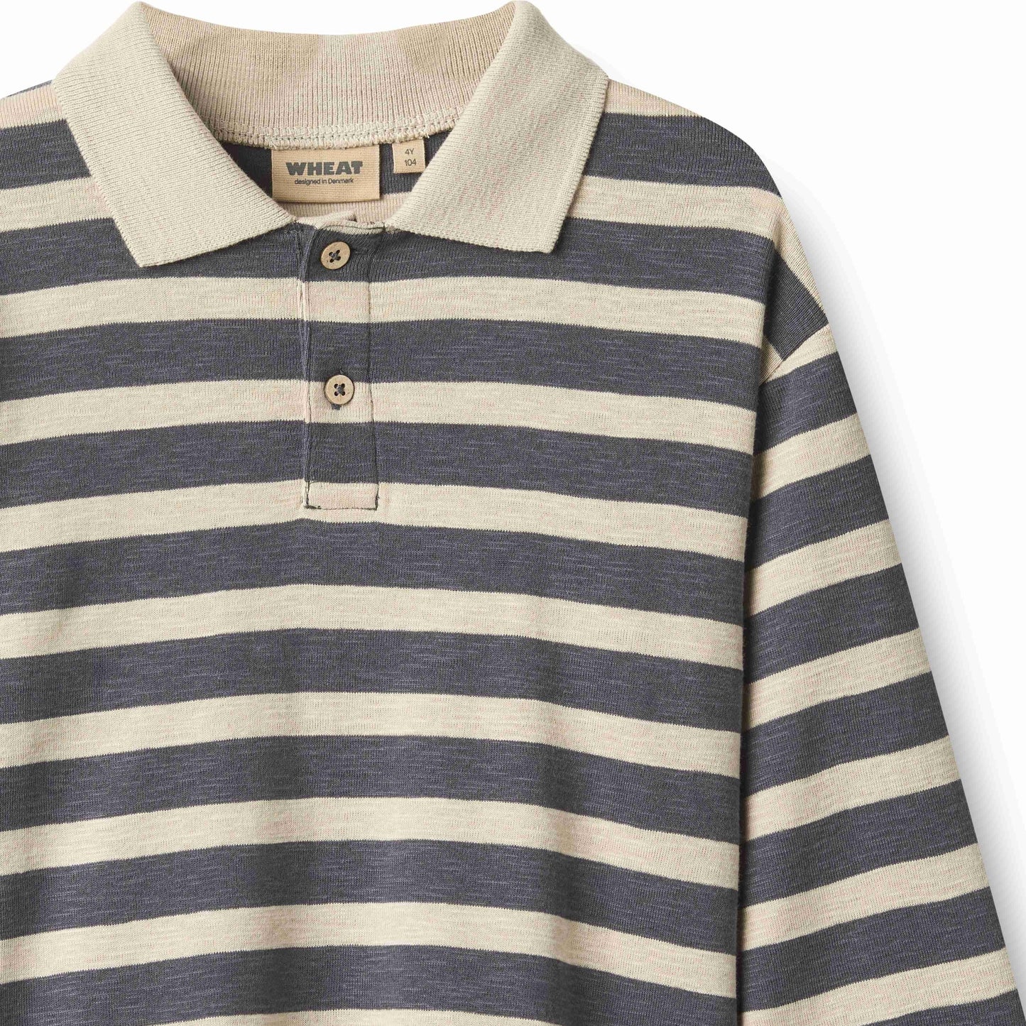 WHEAT GREY STRIPE POLO