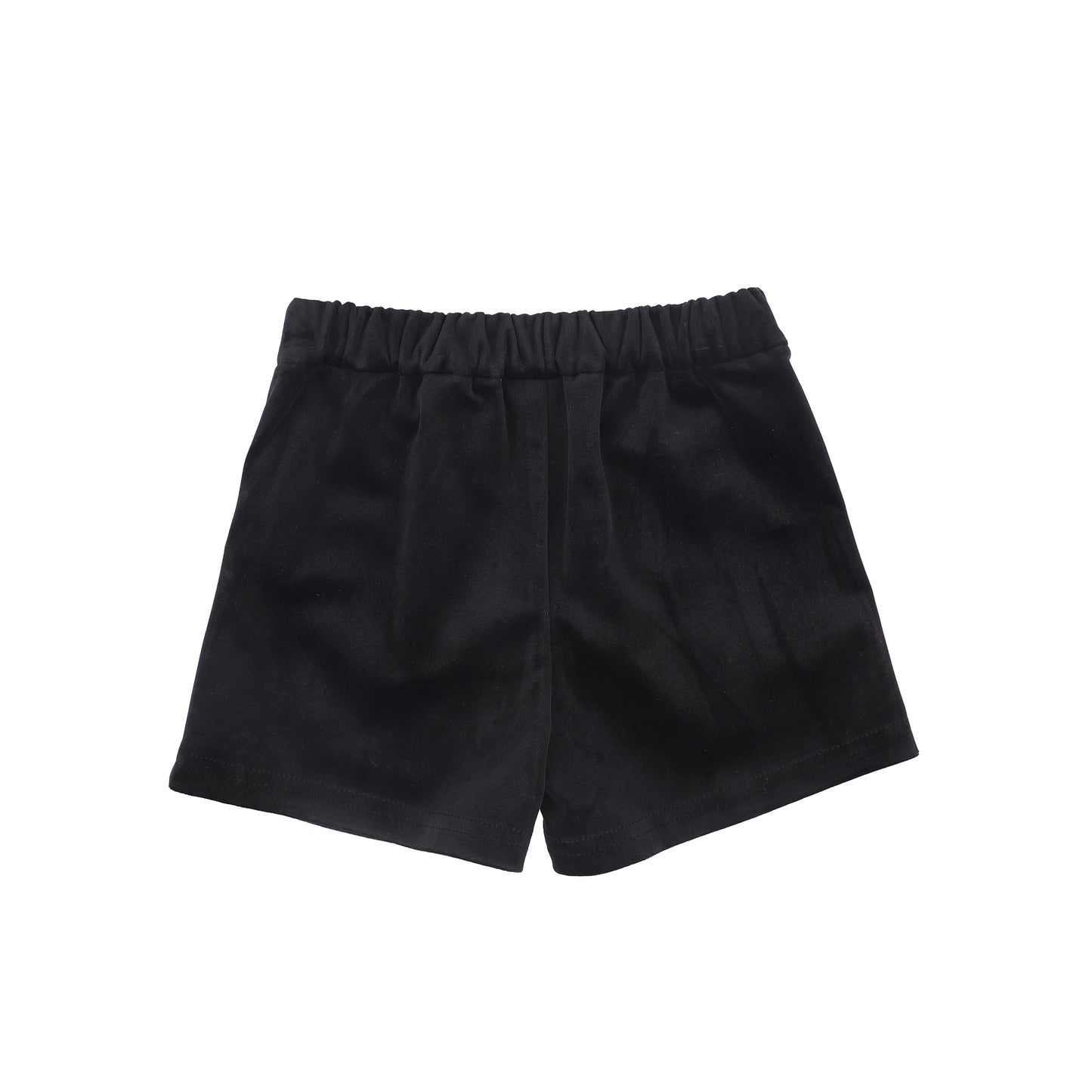 FRANCESCA GUILIANO BLACK VELVET POCKET SHORTS