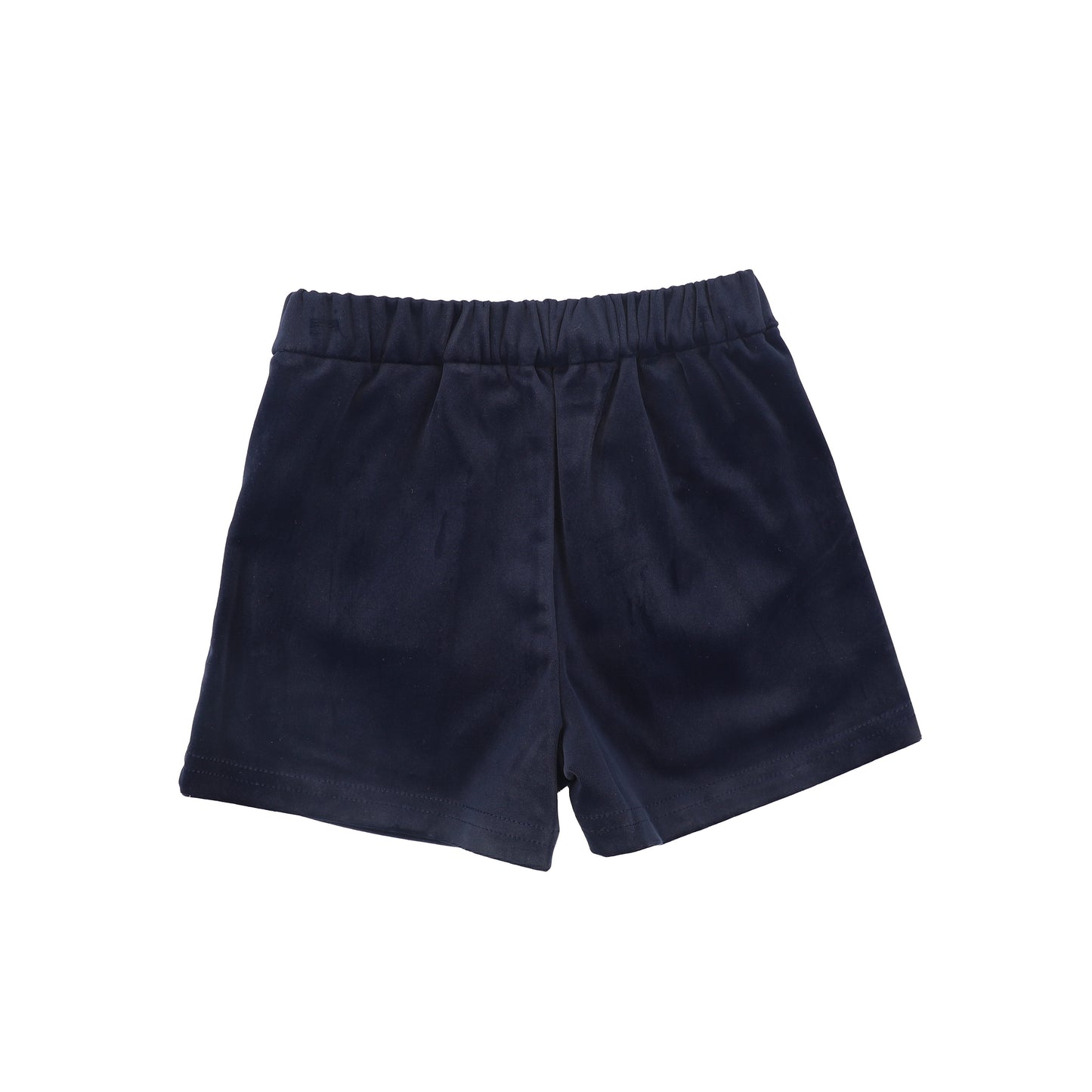 FRANCESCA GUILIANO BLUE VELVET POCKET SHORTS