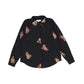 OLIVIA ROHDE BLACK EMBROIDERED FLOWER BLOUSE