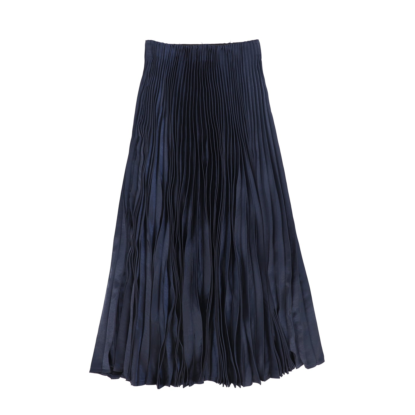 TUSTELLO NAVY TINY PLEAT MIDI SKIRT
