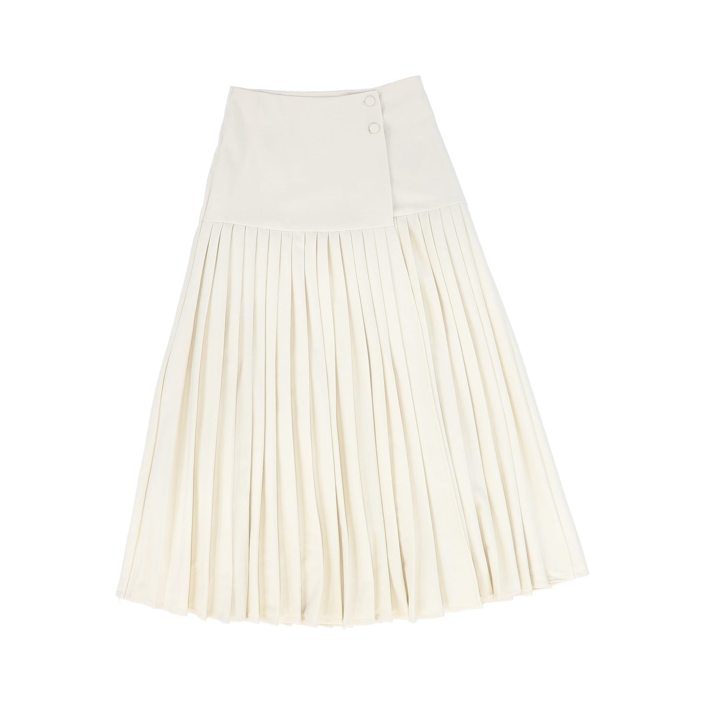 VALENTINA CREAM ACCORDION PLEATED PANEL SKIRT