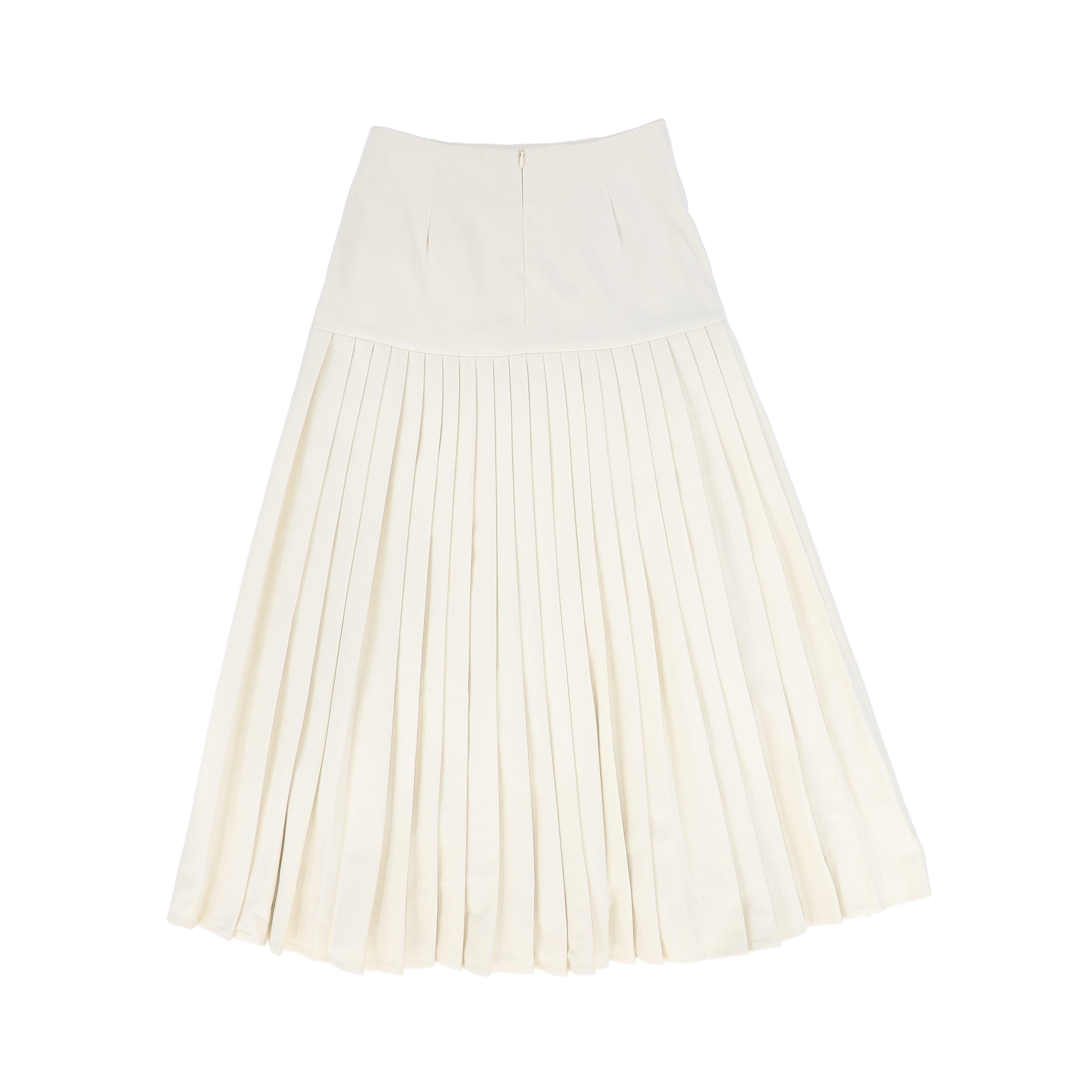 VALENTINA CREAM ACCORDION PLEATED PANEL SKIRT [FINAL SALE] – Luibelle