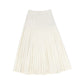 VALENTINA CREAM ACCORDION PLEATED PANEL SKIRT