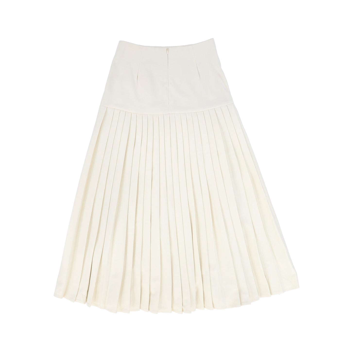 VALENTINA CREAM ACCORDION PLEATED PANEL SKIRT