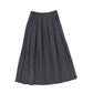 VALENTINA GREY PINSTRIPE WOOL A-LINE SKIRT