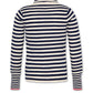 A076 NAVY STRIPED TURTLENECK