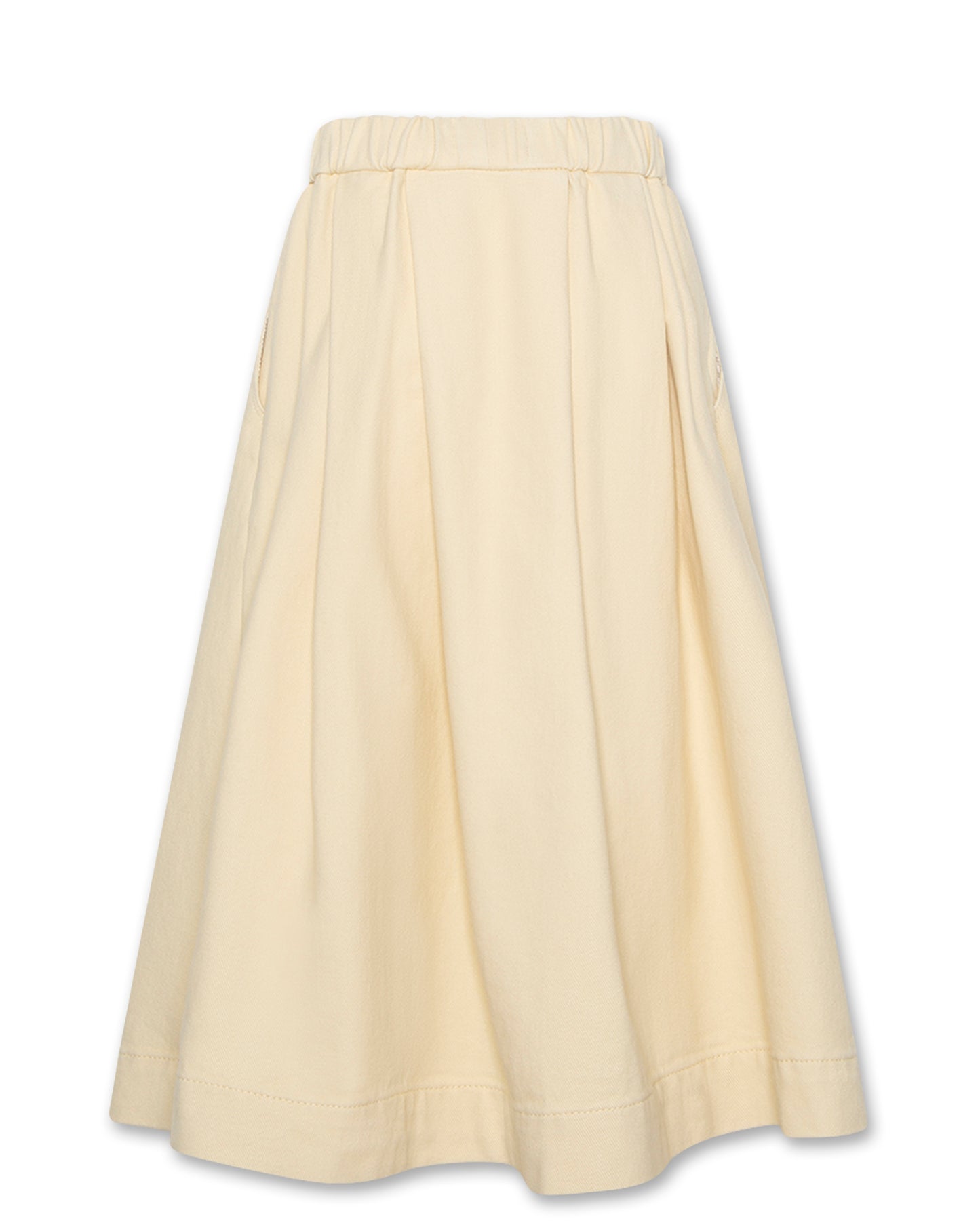 A076 BEIGE MIDI SKIRT