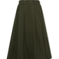 A076 FOREST GREEN MIDI SKIRT