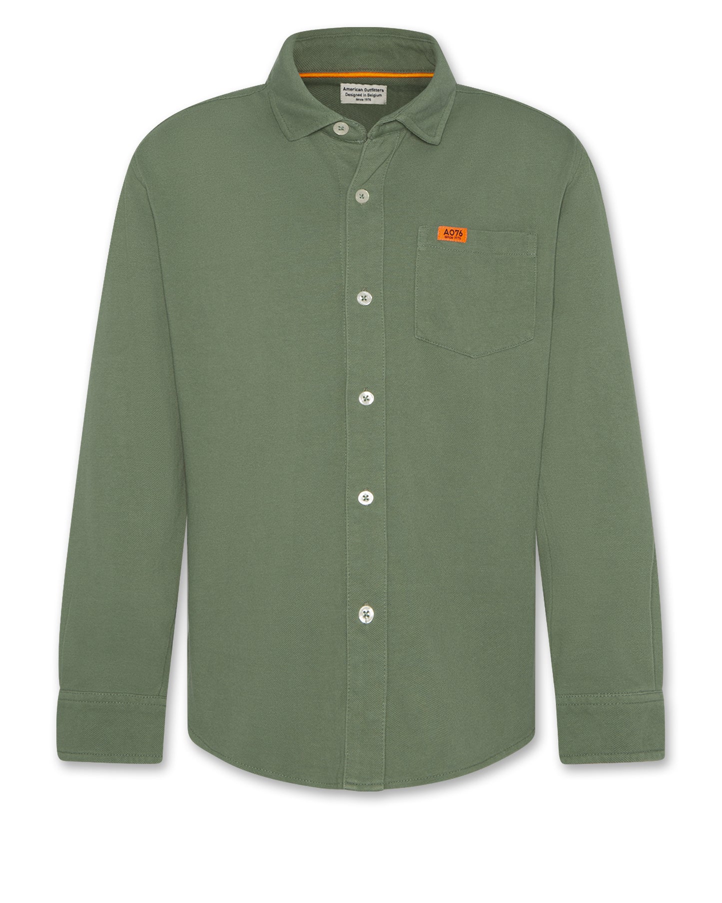 A076 HUNTER GREEN PIQUE COLLAR SHIRT