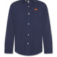 A076 NAVY PIQUE COLLAR SHIRT