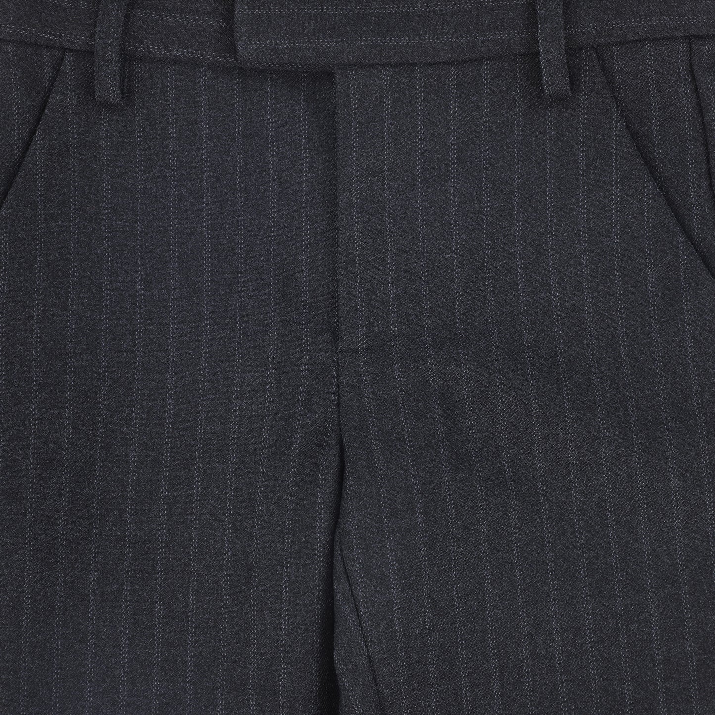 BACE COLLECTION GREY STRIPED WOOL PANTS