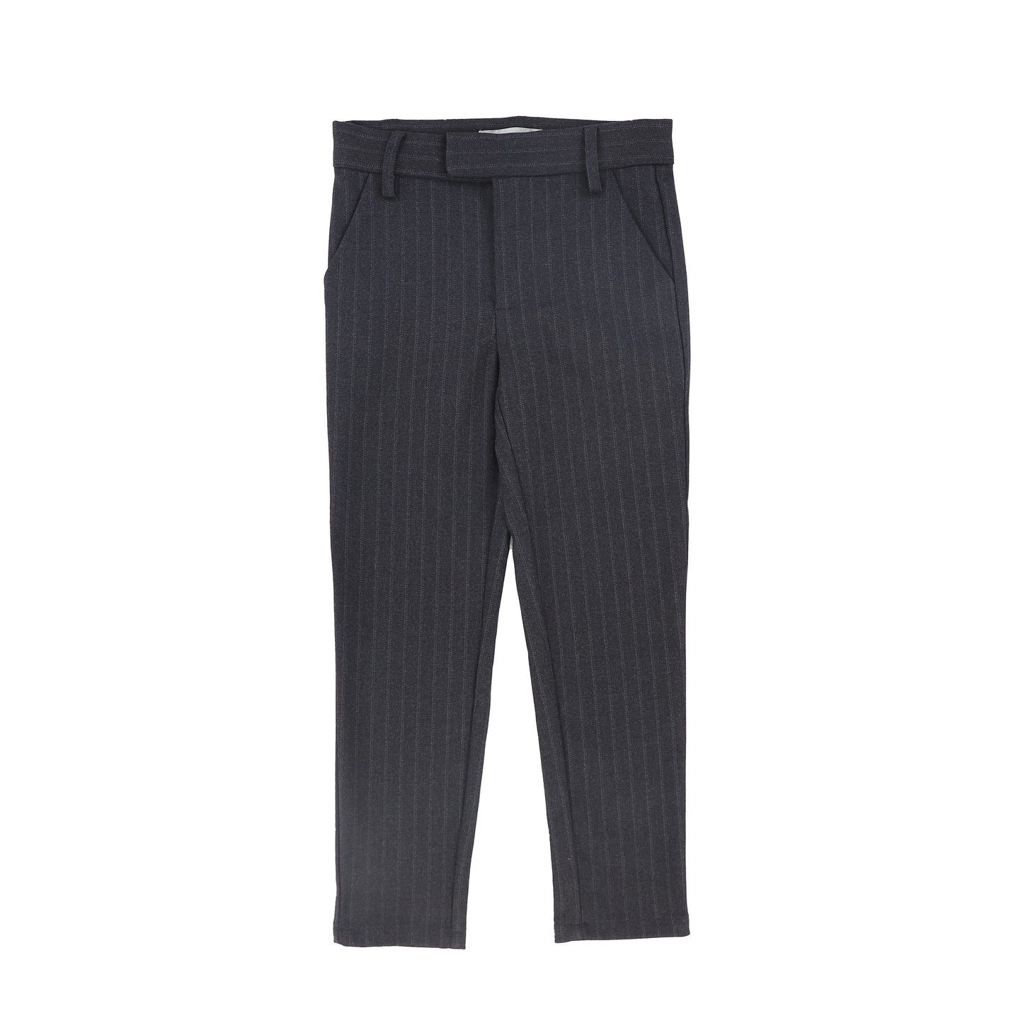 BACE COLLECTION GREY STRIPED WOOL PANTS