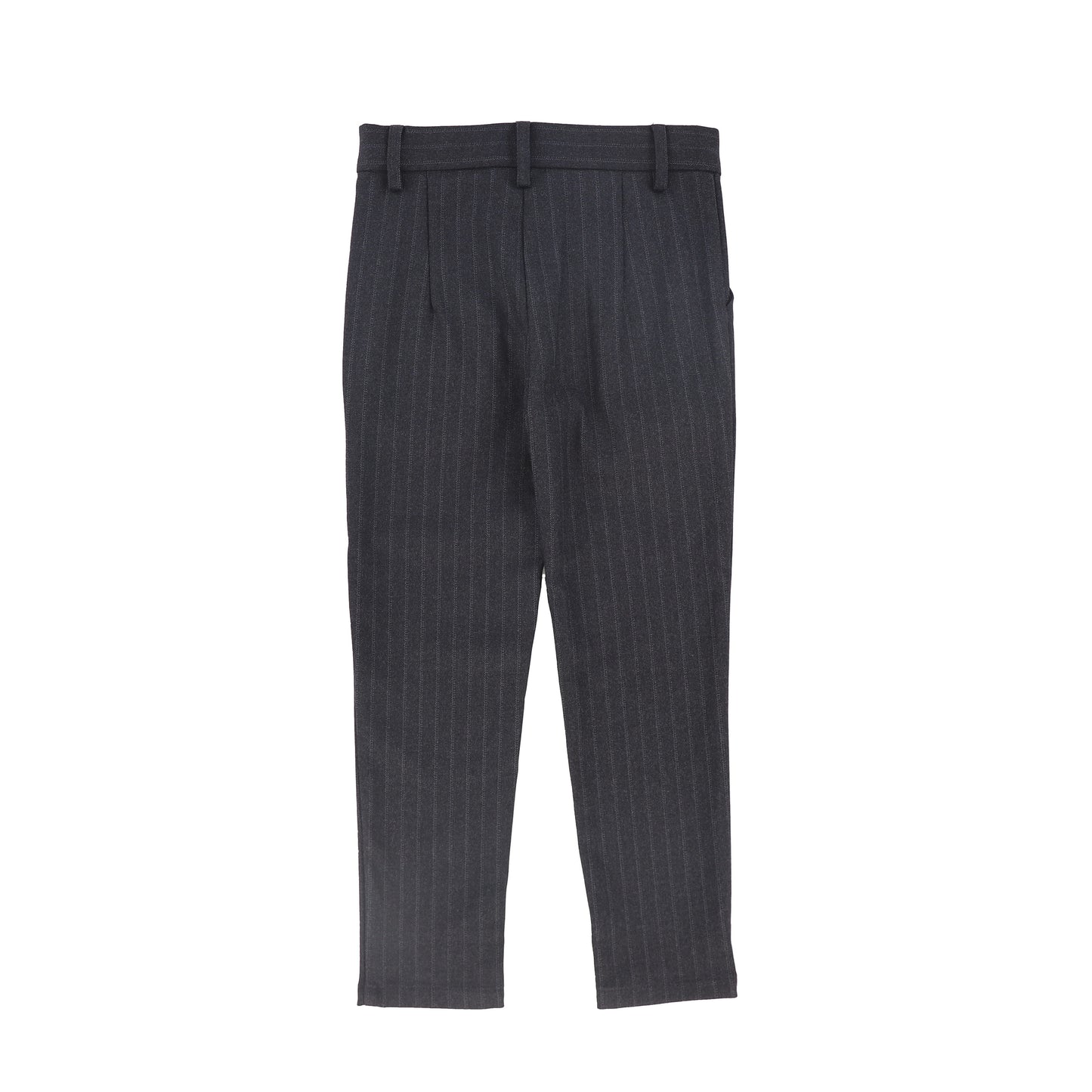 BACE COLLECTION GREY STRIPED WOOL PANTS