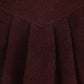 ONE CHILD BURGUNDY WOOL V PLEAT SKIRT