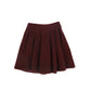ONE CHILD BURGUNDY WOOL V PLEAT SKIRT